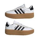  Scarpe Sneakers Ragazze Donna Adidas VL Court Bold Platform Lea Bianco Nero 