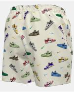  Costume da Bagno UOMO Nike Shorts Pantaloncini 5 VOLLEY SHORT Sneak Bianco 