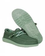  Scarpe Casual Mocassini UOMO Hey Dude Wally canvas m Verde 