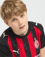  Ac Milan Puma Maglia Calcio Ragazzo Bambino Rosso Nero 2025 26 maniche corte 