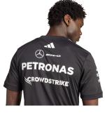  Mercedes AMG Adidas Maglia piloti Formula 1 Nero Poliestere maniche corte 2025 