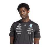  Mercedes AMG Adidas Maglia piloti Formula 1 Nero Poliestere maniche corte 2025 