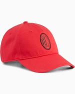  Ac Milan Puma Cappello Berretto Unisex Rosso Essentials Baseball Poliestere 