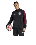  Ajax Amsterdam Adidas Felpa Allenamento Track Hoodie Nero con tasche 2025 26 